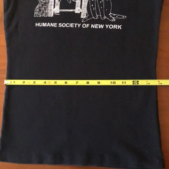 Humane Society of New York Charity 100% Cotton Black Short-Sleeve T-Shirt Top - Picture 6 of 8